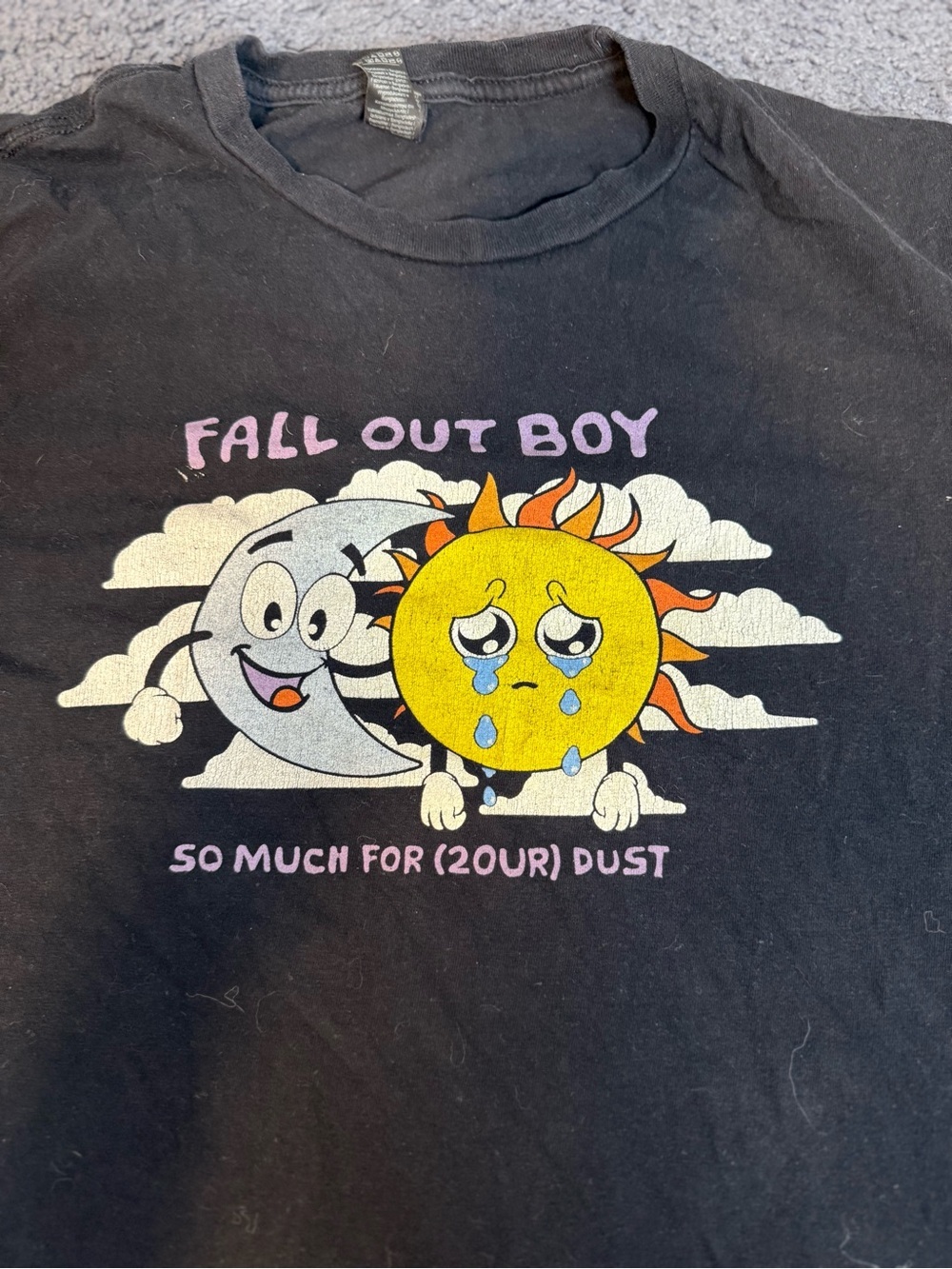 Fall Out Boy So Much For Tour Dust 2023 Tour T-Shirt Black Graphic Tee Size L